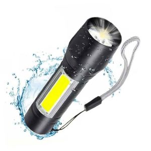 LED ABS 3 In 1 USB Charge Mini Flashlight Torch