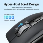 UGREEN Thumb Wheel & Side Scrolling Multi-Mode Wireless Bluetooth Mouse – 1 Year Warranty - Image 2