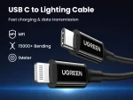 UGREEN 20W Type-C PD Fast Charger With MFI Type-C to Lightning 1 Meter Cable Set – Black – CD137 – 60624 – 1 Year Warranty - Image 7