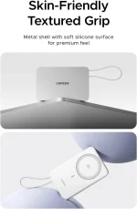 UGREEN 10000mAh 15W Qi2 MagFlow Air Magnetic Power Bank (Lunar White)- PB570 – 75983B – 1 Year Warranty - Image 9