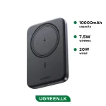 UGREEN 10000mAh Magnetic Wireless Power Bank Space Gray – PB561 – 25919 – 1 year warranty