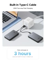 UGREEN 10000mAh 20W Power Bank with Built-in Cable- PB526 – 75161B – 1 Year Warranty - Image 9