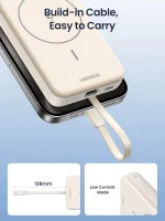 UGREEN 10000mAh 20W Magnetic Wireless with in- built type – C Cable Power Bank – PB760 – 35341B – 1 Year Warranty - Image 3