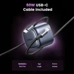 UGREEN 30W USB-C Nexode GaN PD Fast Charger UK (Space Gray) with Type-C to Type-C Cable – CD305 – 25114 – 1 Year Warranty - Image 6