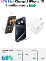 UGREEN 40W Dual Type-C Fast Charging Adapter – CD243 – 10344 – 1 Year Warranty - Image 6