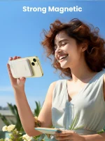 UGREEN 5000mAh 15W Magnetic Wireless Power Bank – Beige – PB560 – 25207 – 1 Year Warranty - Image 4