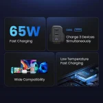 UGREEN 65W 3-Port (1A+2C) Fast Charger UK version – CD275 – 55333 – 1 Year Warranty - Image 2