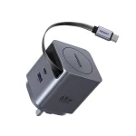 UGREEN 65W Nexode Pro GaN (USB-A*1 + Type-C*1) Fast Charger with Retractable Cable – X615 – 65826 – 1 Year Warranty - Image 4