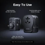 UGREEN 65W Universal Travel Adapter (1Outlet / Type-C2 / USB*1) – S550 – 55001 – 1 Year Warranty - Image 2