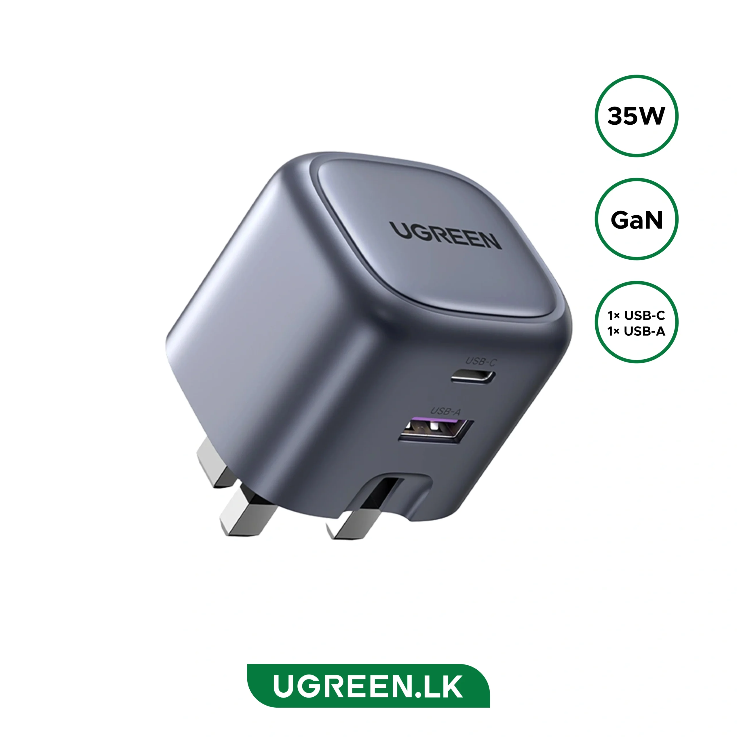 UGREEN-Nexode-35W-2-Port-GaN-Fast-Charger-UK--CD350--15540--1-Year-Warranty-ugreenlk_-scaled UGREEN 35W 2-Port Nexode GaN Fast Charger UK – CD350 – 15540 – 1 Year Warranty - Image 1