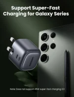 UGREEN 45W NexodeGaN Dual Type-C PD Fast Charging Adapter – CD294 – 90399 – 1 Year Warranty - Image 3