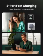 UGREEN 45W NexodeGaN Dual Type-C PD Fast Charging Adapter – CD294 – 90399 – 1 Year Warranty - Image 2
