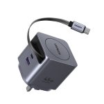 UGREEN 45W Nexode Pro GaN (USB-A*1 + Type-C*1) Fast Charger with Retractable Cable – X614 – 65823 – 1 Year Warranty - Image 3