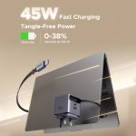 UGREEN 45W Nexode Pro GaN (USB-A*1 + Type-C*1) Fast Charger with Retractable Cable – X614 – 65823 – 1 Year Warranty - Image 7