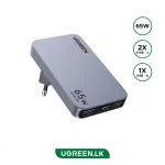 UGREEN 65W Nexode Pro 65W 3Port GaN Ultra-Slim Fast Charger With Multi Universal Wall Plugs – X753 – 25356 – 1 Year Warranty
